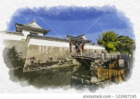 水彩風格 靜岡 駿 東門橋 靜岡縣靜岡市 水彩風格 靜岡 駿 東門橋 靜岡縣靜岡市 122687195