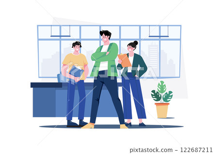 Team Leader guiding collaborative efforts. Team Leader guiding collaborative efforts. 122687211