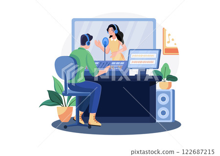Music Producer orchestrating sonic experiences. 122687215