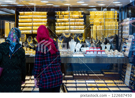 Store window of jewellery shop in Konya, Turkey Store window of jewellery shop in Konya, Turkey 122687450