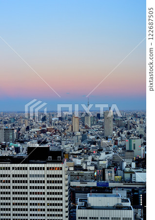 從東京都廳展望台看到的東京夜景 從東京都廳展望台看到的東京夜景 122687505