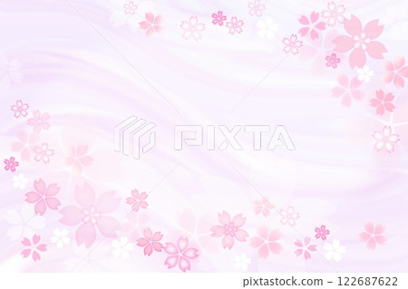 春天櫻花日式流動紫色背景框架 122687622