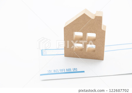 Home and pay slip 122687702