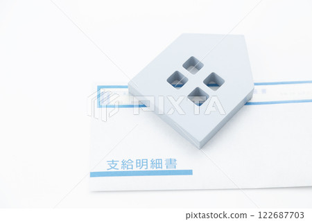 Home and pay slip Home and pay slip 122687703