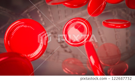 The Cell Blood for medical or sci concept 3d Rendering. 122687732