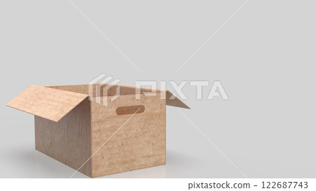 The Cardboard box for Shopping concept 3d rendering. The Cardboard box for Shopping concept 3d rendering. 122687743
