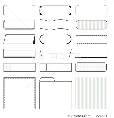 Simple heading and frame material set Simple heading and frame material set 122688108