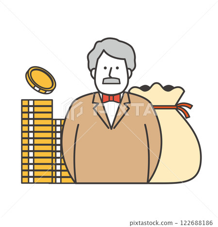Illustration of a rich man 122688186