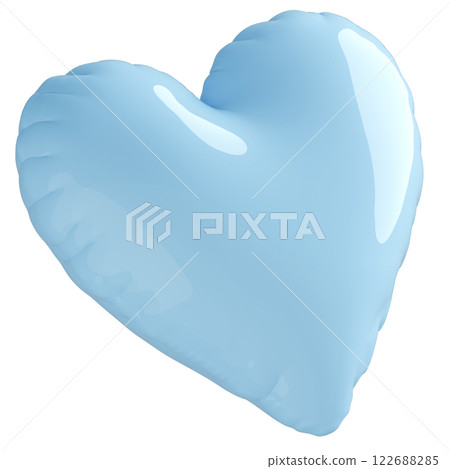 3D圖像_心形氣球_淺藍色 3D圖像_心形氣球_淺藍色 122688285