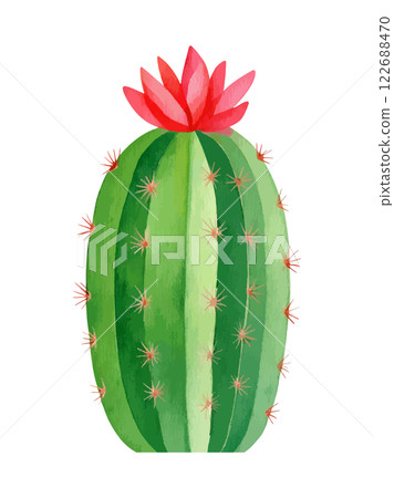 水彩仙人掌插畫AI生成 122688470