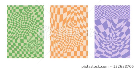 Psychedelic checkerboard poster Psychedelic checkerboard poster 122688706