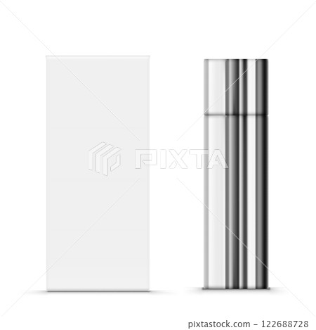 Blank White Box with Cosmetic Cream Jar or Nail Polish Bottle Mockup Vector Blank White Box with Cosmetic Cream Jar or Nail Polish Bottle Mockup Vector 122688728