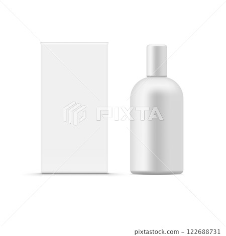 Blank White Box with Cosmetic Cream Jar or Nail Polish Bottle Mockup Vector Blank White Box with Cosmetic Cream Jar or Nail Polish Bottle Mockup Vector 122688731