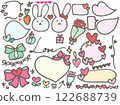 Valentine's Day hand-painted material 122688739