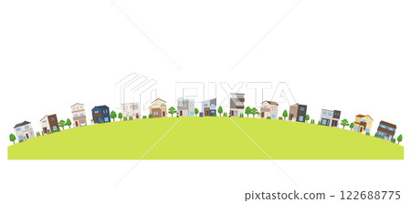 居住區背景素材房屋 122688775