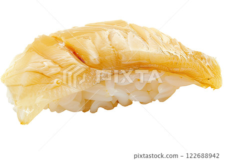 piece of nigiri sushi floating isolated background 122688942