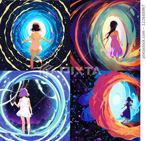 Girls who entered the wormhole Girls who entered the wormhole 122688967