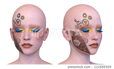 Close-up of a woman's face 122689304
