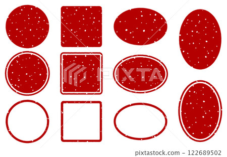 Vector illustration material of seal and stamp Hanko background frame frame copy space 122689502