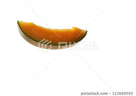 Ripe slice of Mixed fruit floating, isolated background Ripe slice of Mixed fruit floating, isolated background 122689593
