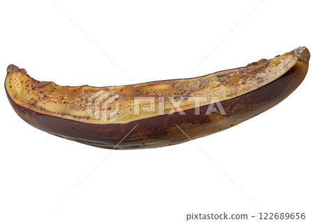 Ripe slice of Mixed vegetables floating isolated background 122689656