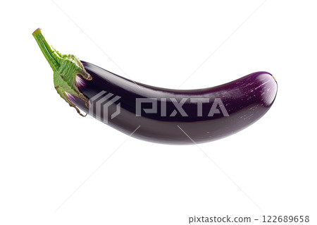 Ripe slice of Mixed vegetables floating isolated background 122689658