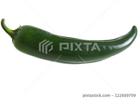 Ripe slice of Mixed vegetables floating isolated background 122689709