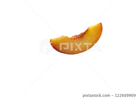Ripe slice of Mixed fruit floating, isolated background Ripe slice of Mixed fruit floating, isolated background 122689909