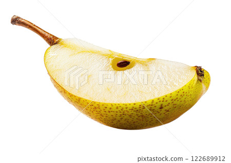 Ripe slice of Mixed fruit floating, isolated background Ripe slice of Mixed fruit floating, isolated background 122689912