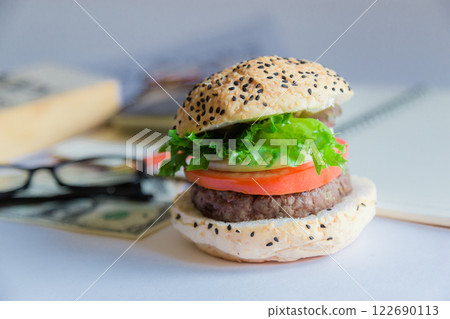 Hamburger and Business 122690113