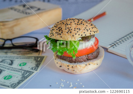 Hamburger and Business Hamburger and Business 122690115