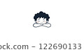 簡單可愛的插畫，孩子睡覺時臉色溫柔 122690133