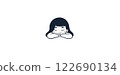 簡單可愛的插畫，孩子睡覺時臉色溫柔 122690134
