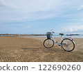 Bicycle beside the beach. 122690260