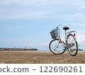 Bicycle beside the beach. 122690261