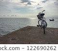 Bicycle beside the beach. 122690262