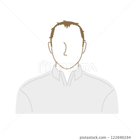AGA: Front view of a young man with thinning hair AGA: Front view of a young man with thinning hair 122690284