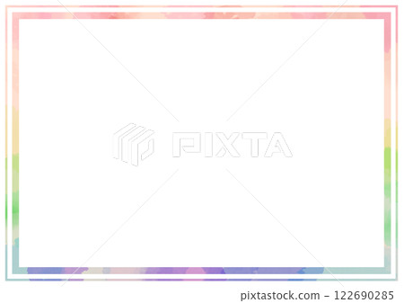 Watercolor square frame 122690285