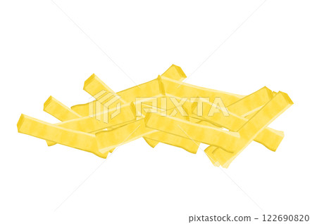 Illustration Watercolor Mound of French Fries, Clipart for Menu Design, Print, Web and Textiles	 Illustration Watercolor Mound of French Fries, Clipart for Menu Design, Print, Web and Textiles	 122690820