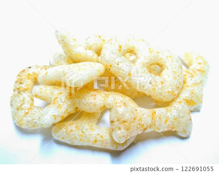 A picture of alphabets cookies isolated on white background 122691055