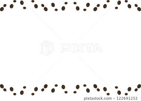Top and bottom coffee bean frames 122691252