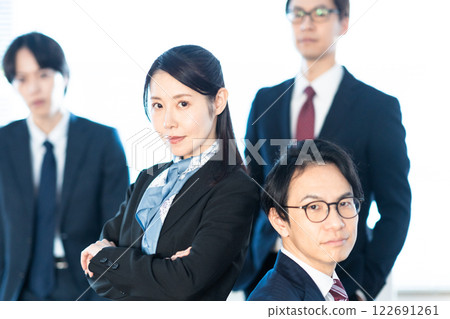 A business team led by a career woman A business team led by a career woman 122691261