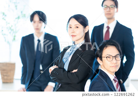 A business team led by a career woman A business team led by a career woman 122691262