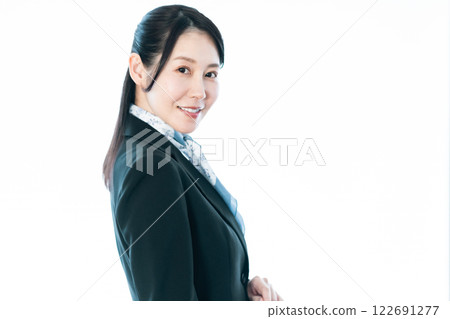 白色背景的職業女性 122691277
