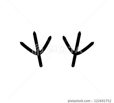 Simple bird footprint illustration vector 122691752