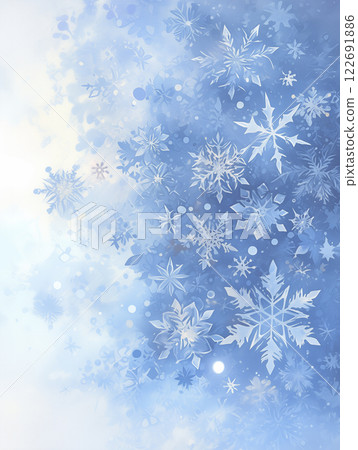 "AI generated image" background image of falling winter snowflakes "AI generated image" background image of falling winter snowflakes 122691886