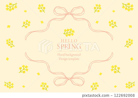 Yellow rapeseed flower background frame Yellow rapeseed flower background frame 122692008