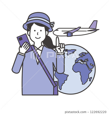 Woman traveling abroad 122692220