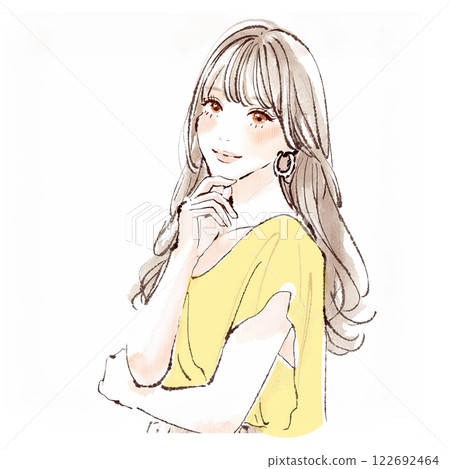 Illustration material of women and girls Illustration material of women and girls 122692464