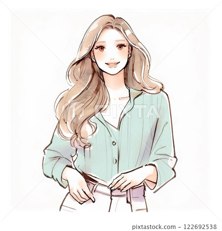 Illustration material of women and girls Illustration material of women and girls 122692538